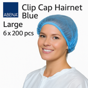 Vikan Abena Clip Cap Hairnet Blue – Large 53 cm – 200 pcs – CE Certified & Food Safe